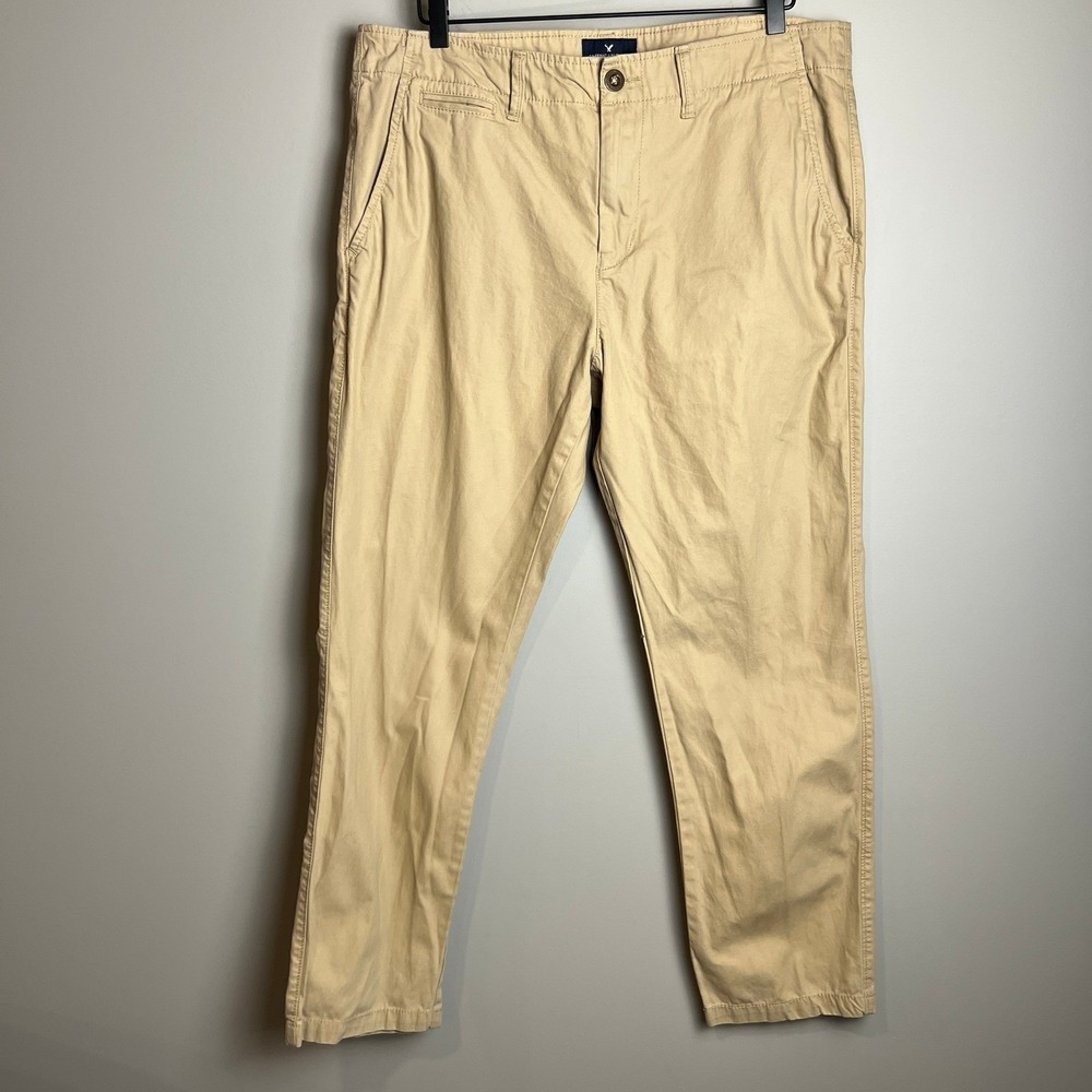 American‎ Eagle Pants Mens 36 X 32 Slim Straight Khaki Chino Relaxed AEO